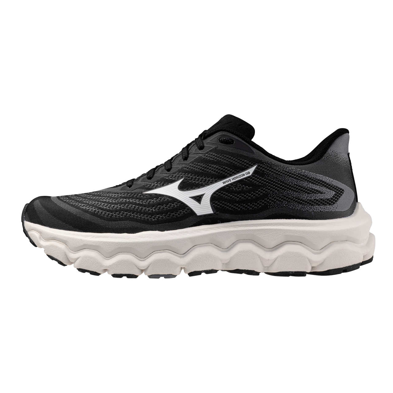 Mizuno Men's Wave Horizon 8 Wide 2E Running Shoe Black White