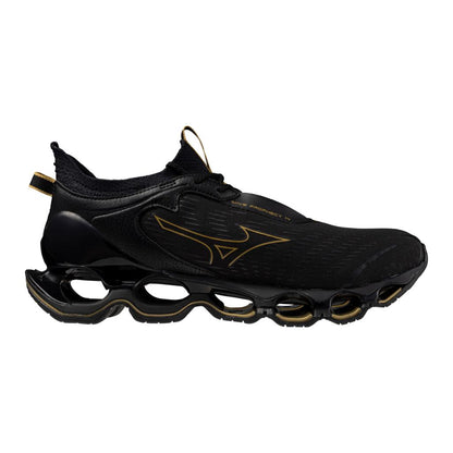 Mizuno Men's Wave Prophecy 14 Running Shoe Black Gold