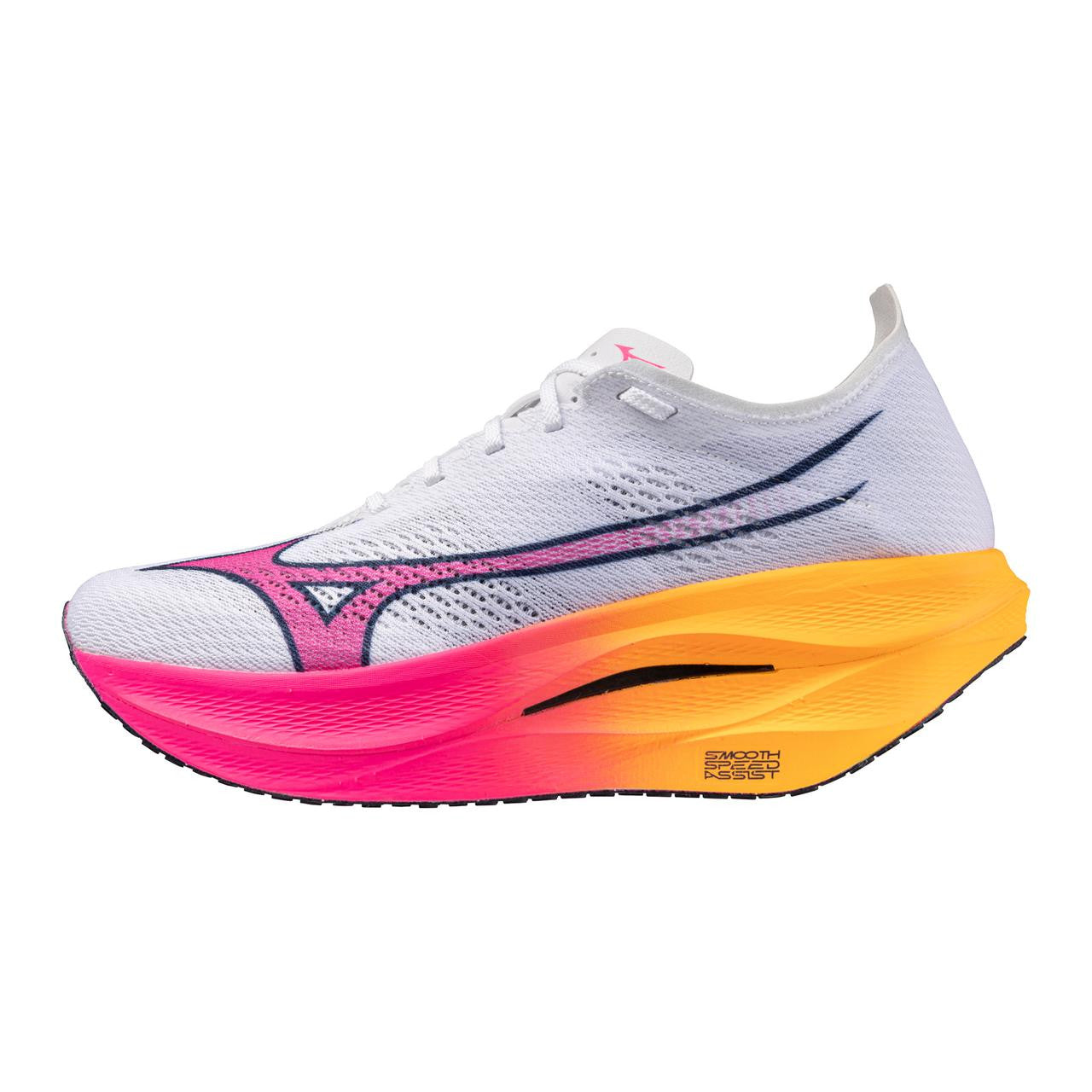Mizuno Unisex Wave Rebellion Pro 3 Hanabi Pack Running Shoe White Tang Orange