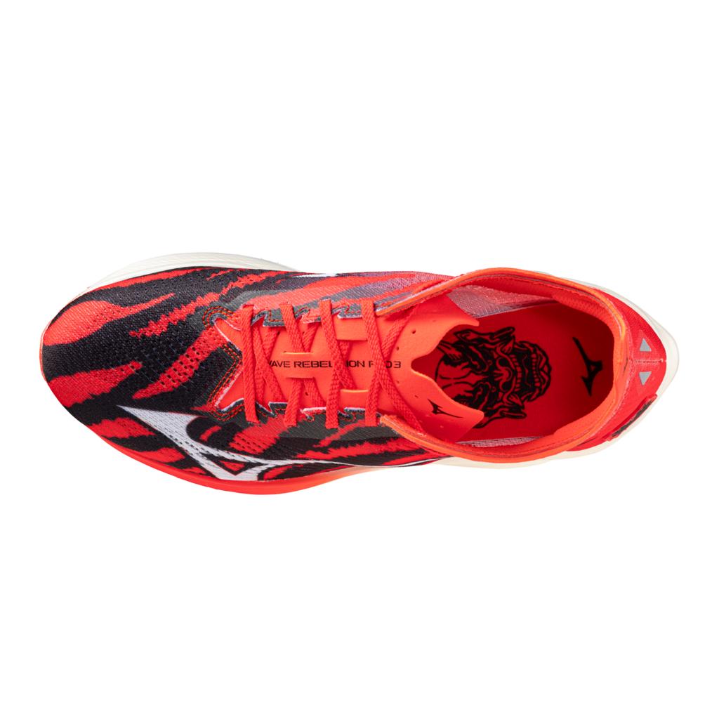 Mizuno Unisex Wave Rebellion Pro 3 Oni Hayai Running Shoe Ignition Red White