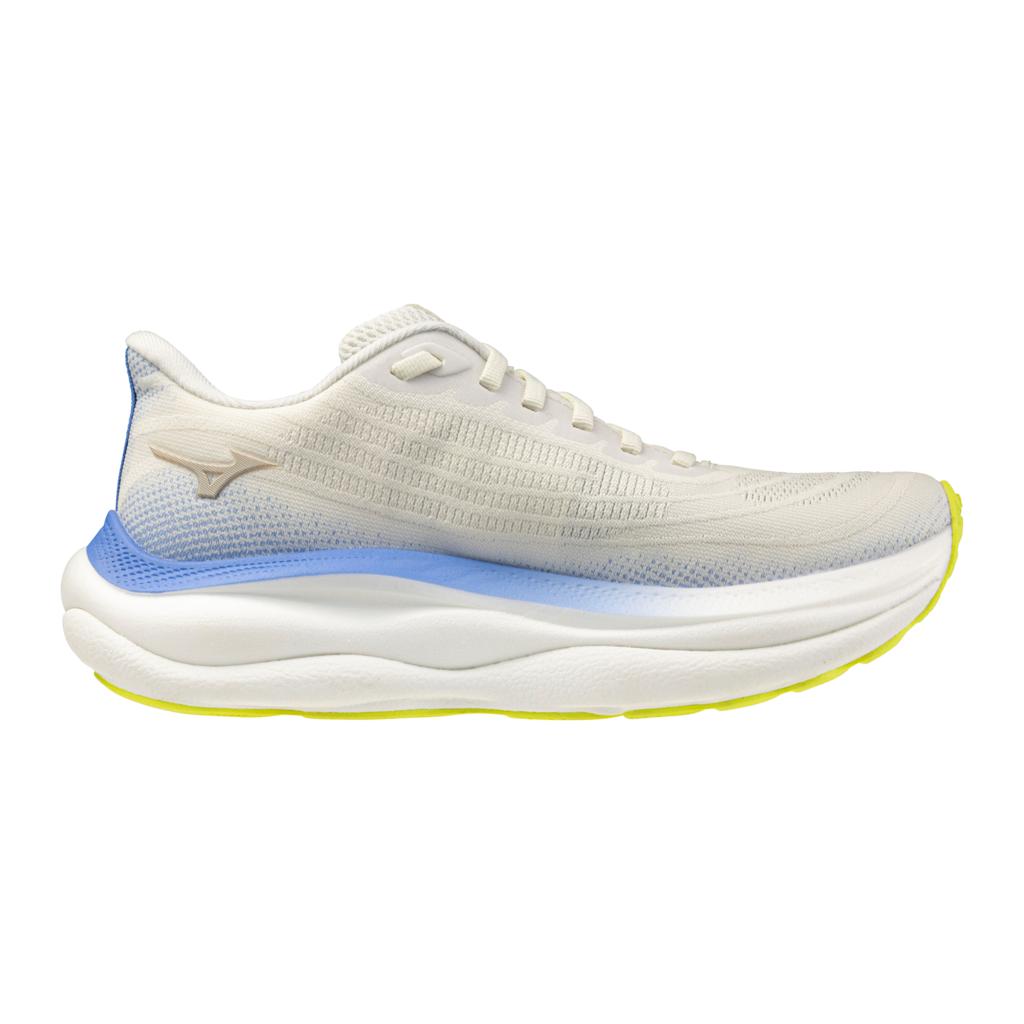 Mizuno Women's Wave Sky 9 Wide D Running Shoe Snow White Silver Birch