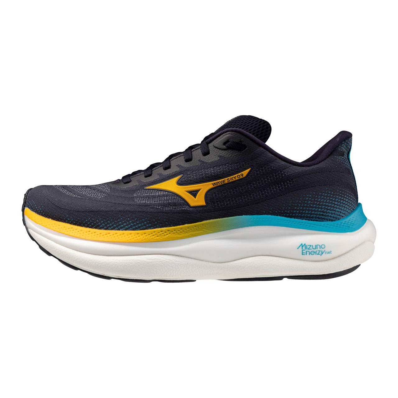 Mizuno Men's Wave Sky 9 Running Shoe Snow White Surf The Web