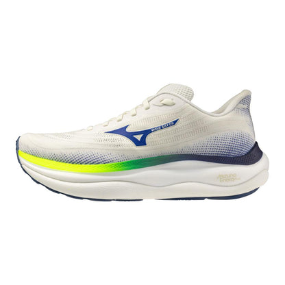 Mizuno Men's Wave Sky 9 Wide 2E Running Shoe Snow White Surf The Web