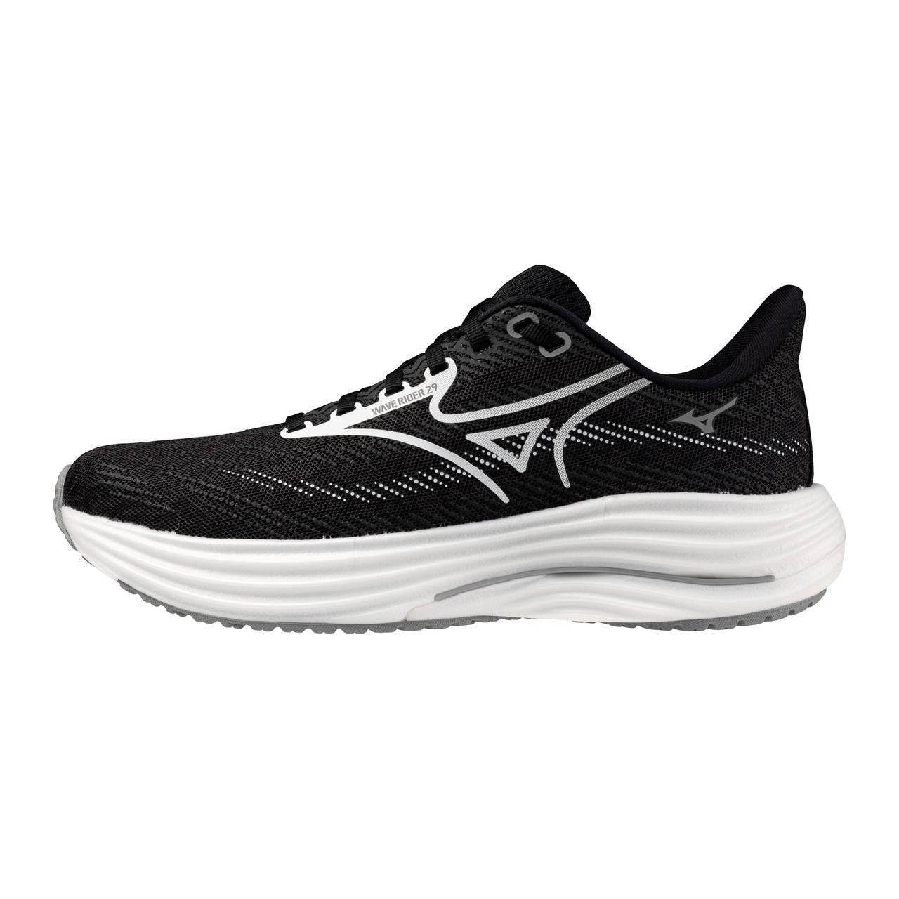 Mizuno Women's Wave Rider 29 Wide D Running Shoe White Icelandic Blue