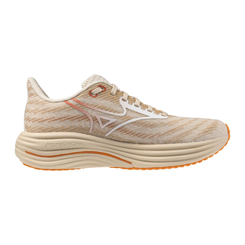 Mizuno Women's Wave Rider 29 Running Shoe Lifestyle Pack Summer Sand White