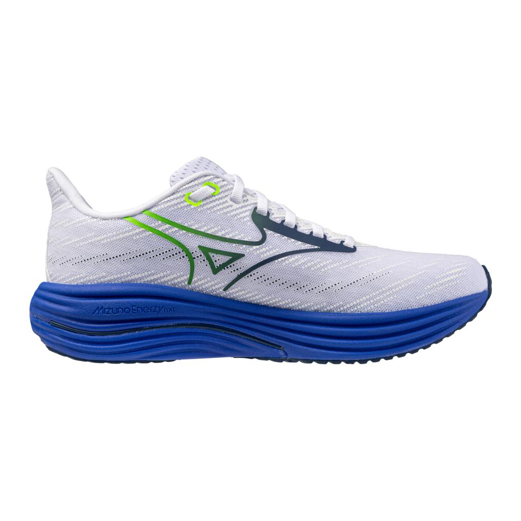 Mizuno Men's Wave Rider 29 Running Shoe White Estate Blue