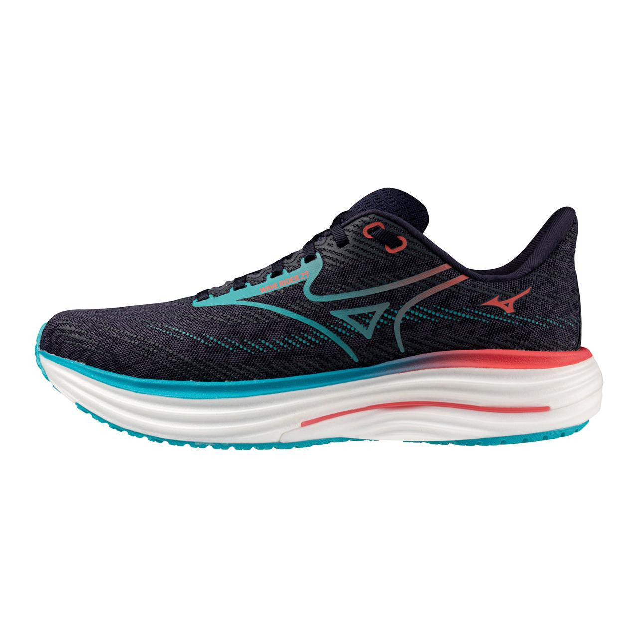 Mizuno Men's Wave Rider 29 Running Shoe Harbor Mist Baritone Blue