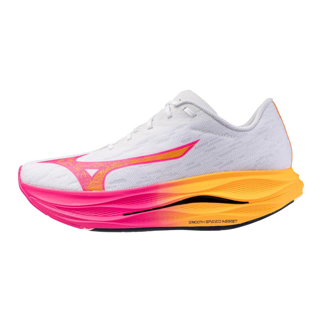 Mizuno Unisex Wave Rebellion Flash 3 Hanabi Pack Running Shoe White Pink Tetra