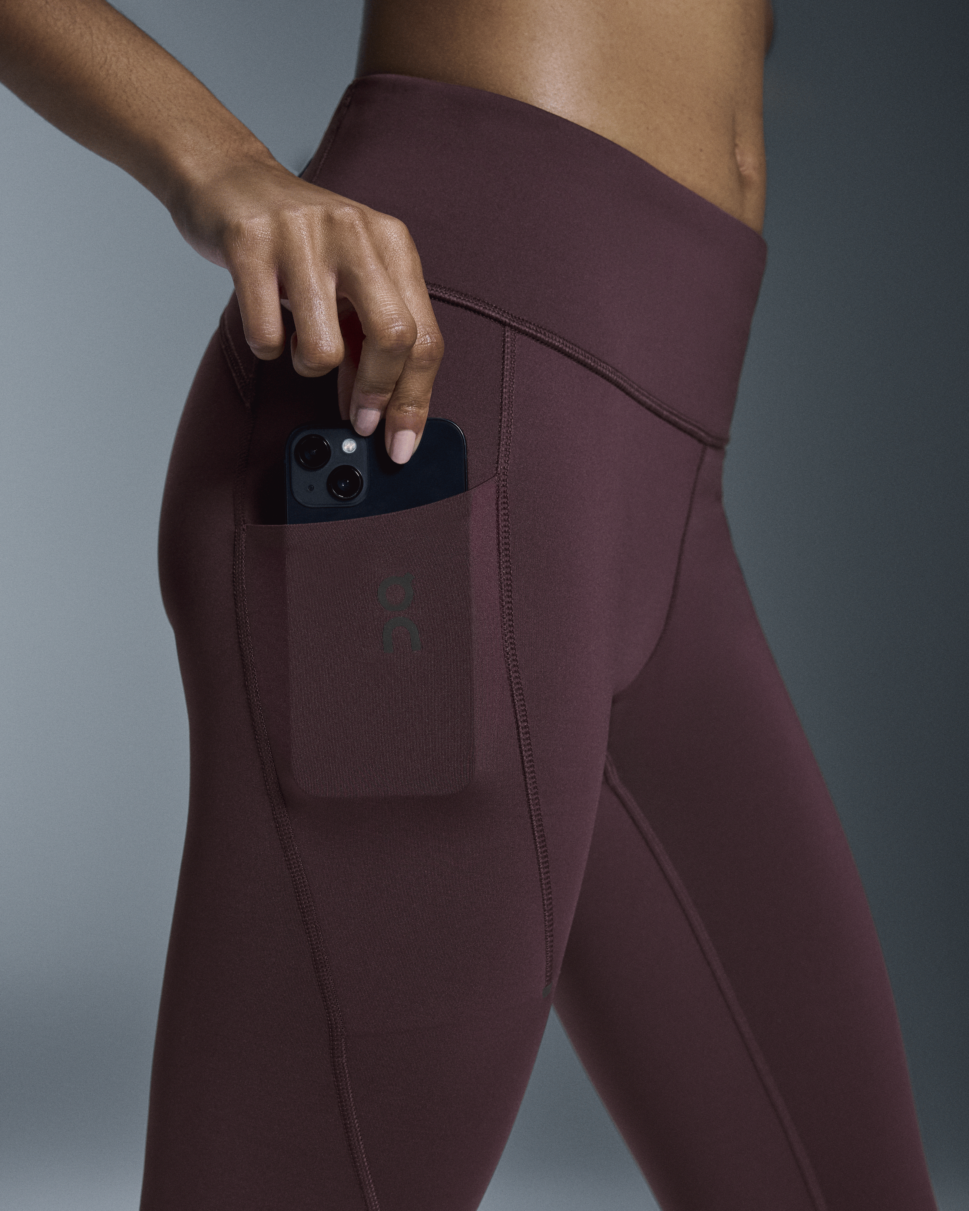 on performance tights 7/8 Mulberry (Women's)