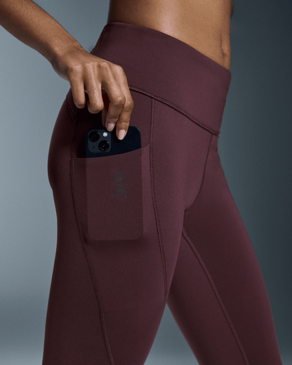 on performance tights 7/8 Mulberry (Women's)