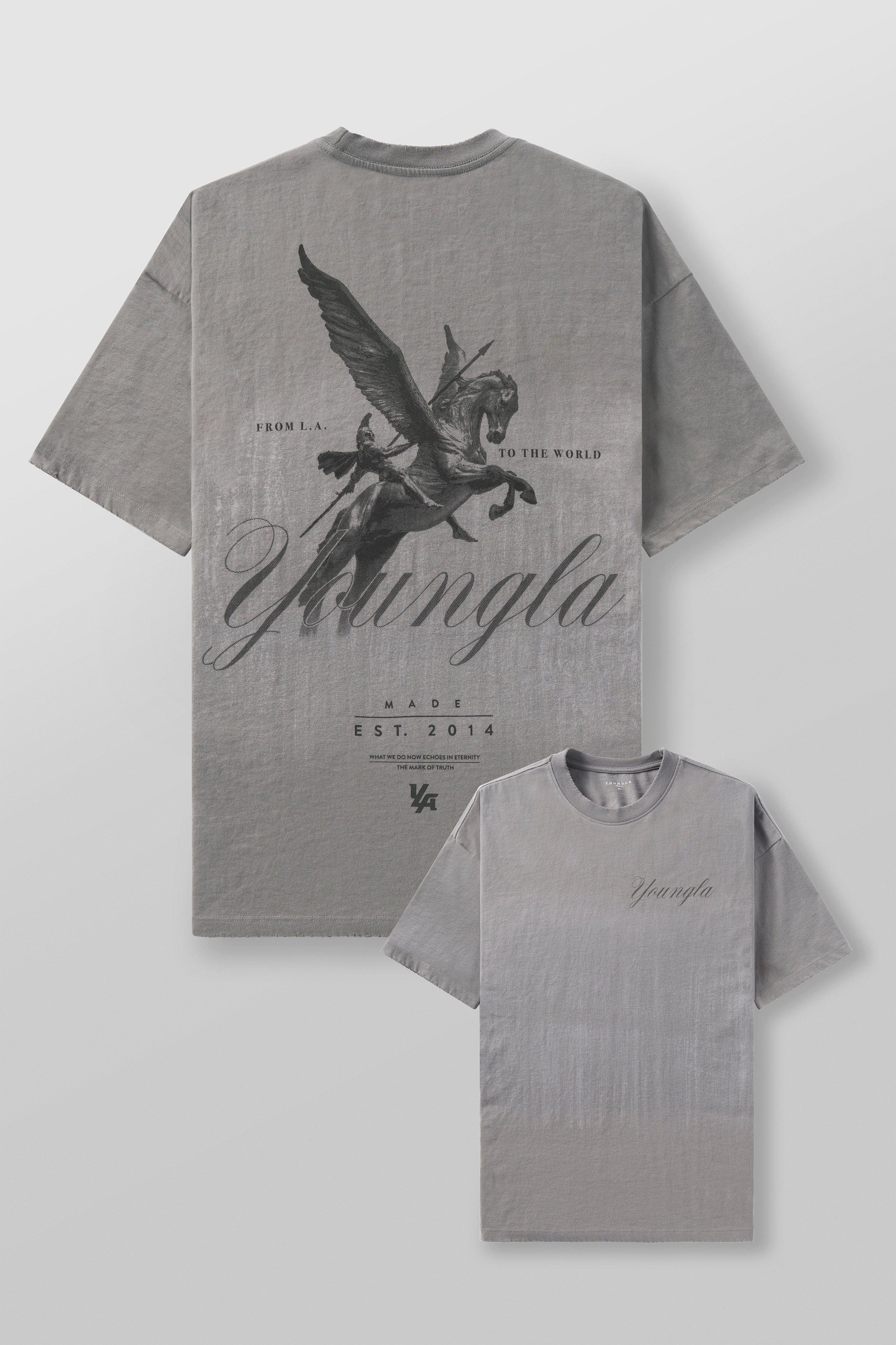 YoungLA 4118 -  Warrior Tees Grey Wash