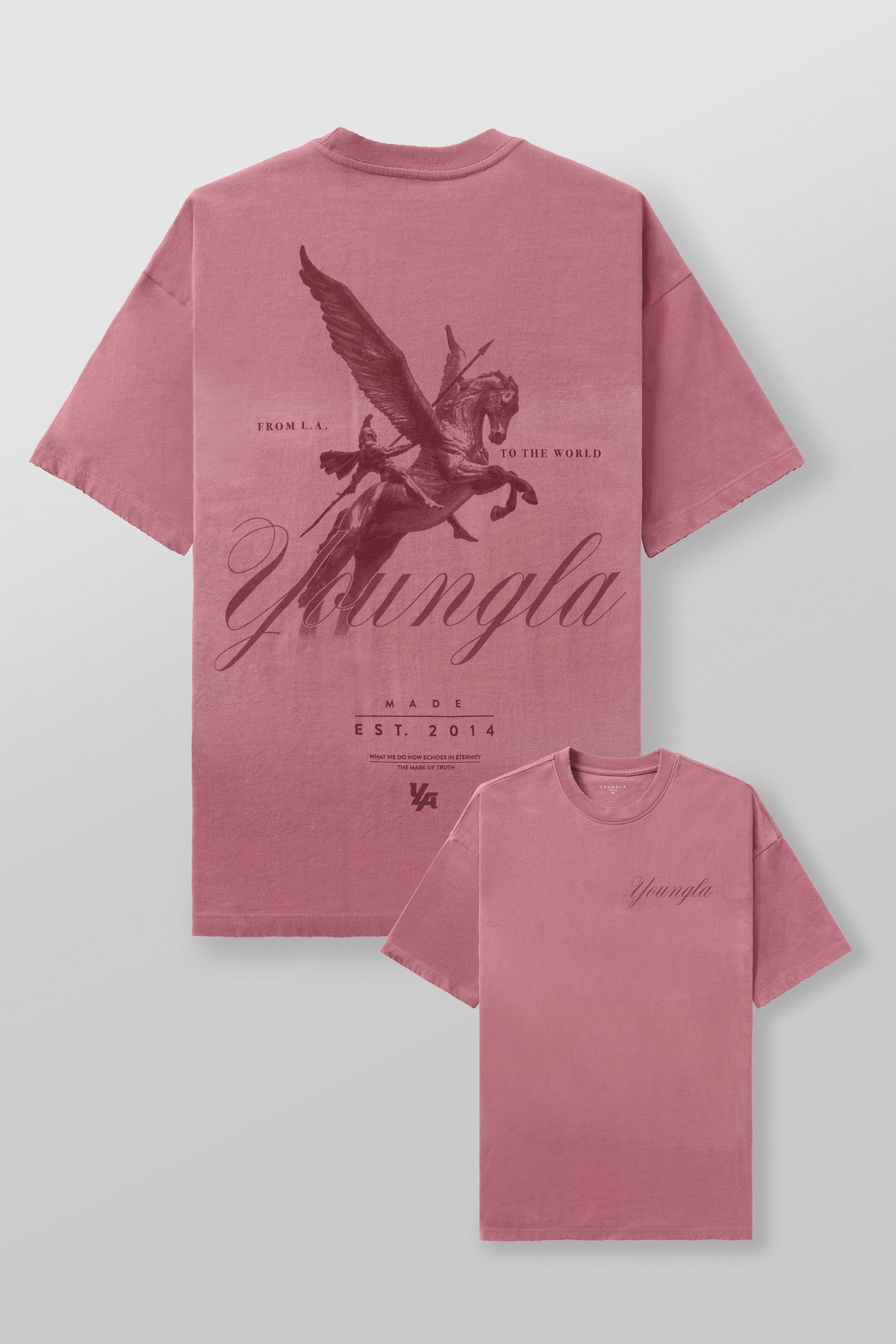 YoungLA 4118 -  Warrior Tees Pink Wash
