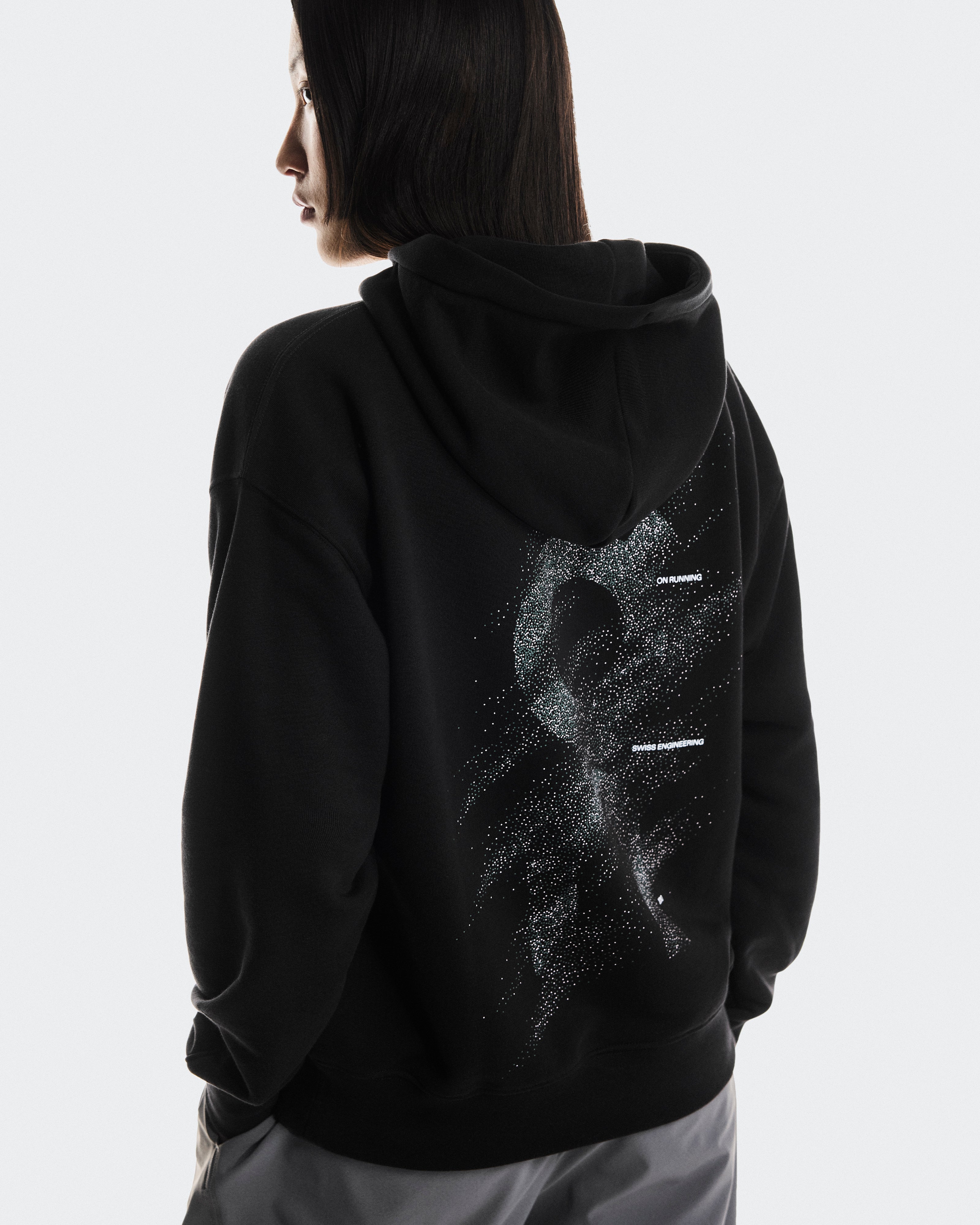 On Club Hoodie Graphic Black | Olive (Women'S)