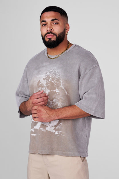 YoungLA 4122 - Gladiator Tees Light Grey Wash