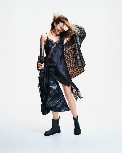 Dr Martens 1460 Rain Boots - Black Pvc