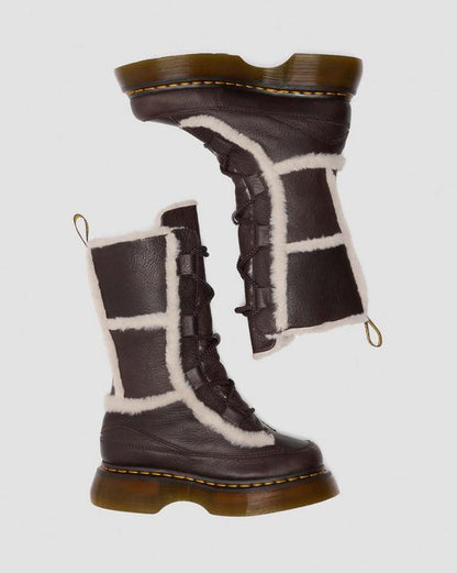 Dr Martens Buzz Lace Up - Dark Brown+Natural