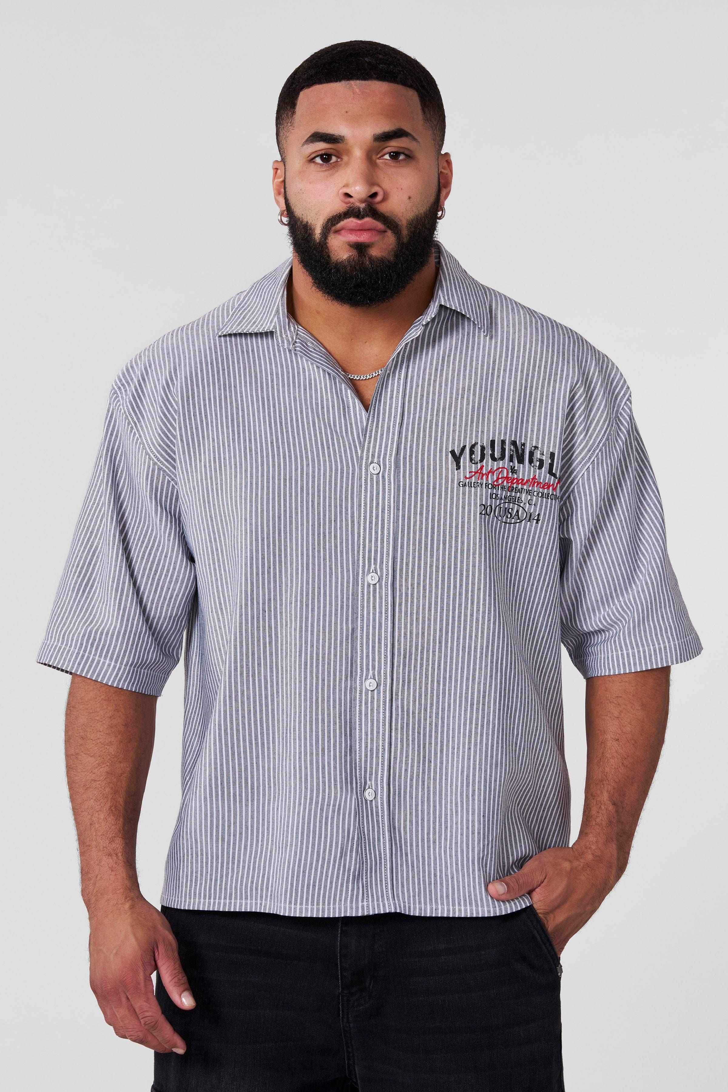 YoungLA 4131 - Industry Button-Ups Black