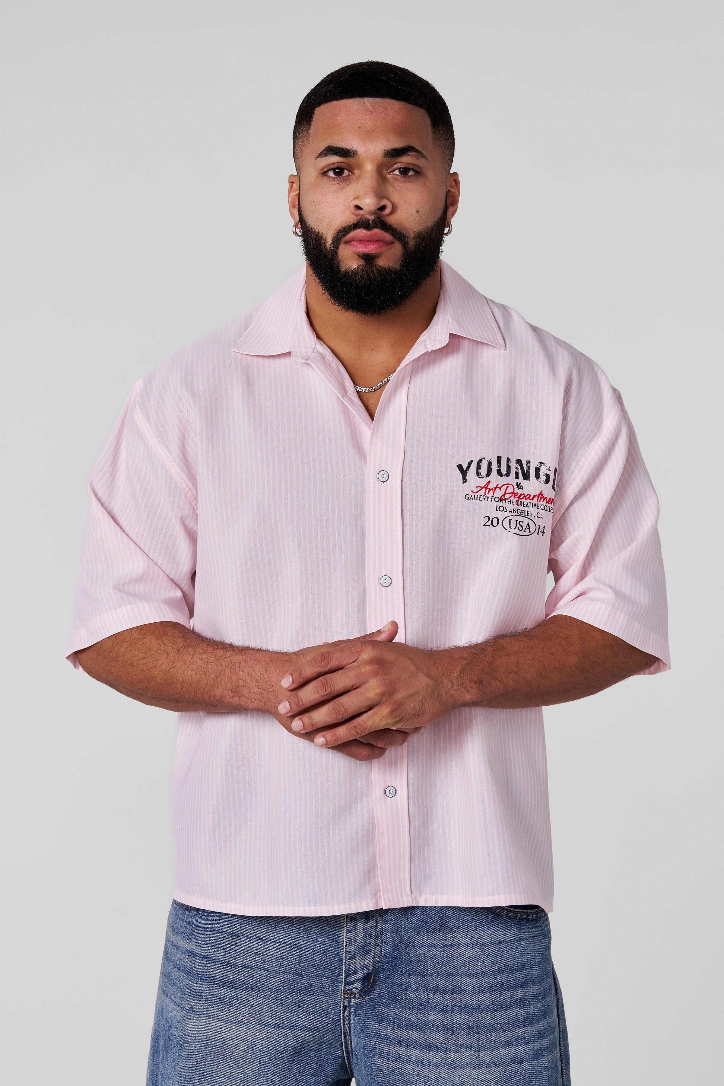 YoungLA 4131 - Industry Button-Ups Pink