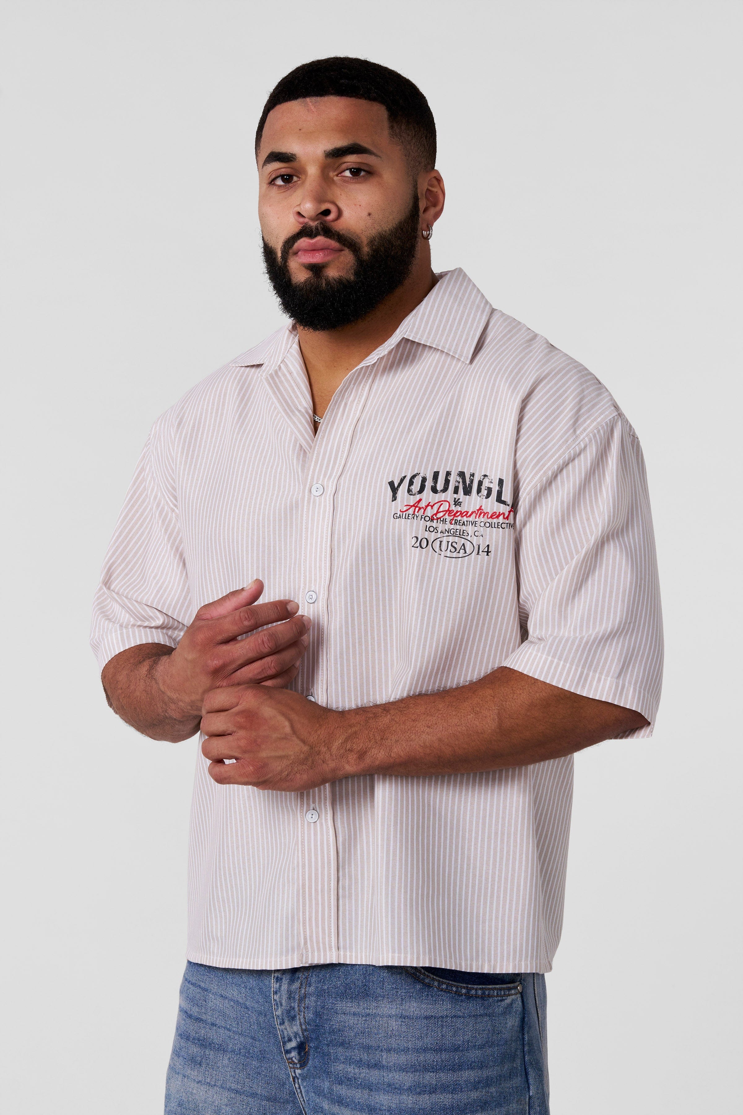 YoungLA 4131 - Industry Button-Ups Tan