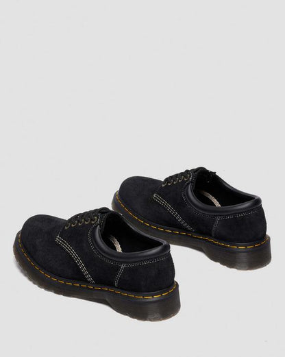 Dr Martens Distressed Suede Shoes - Black