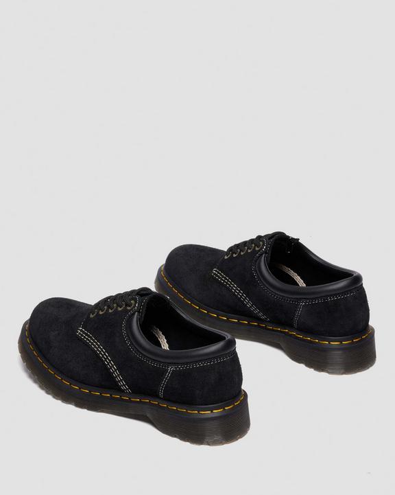 Dr Martens Distressed Suede Shoes - Black