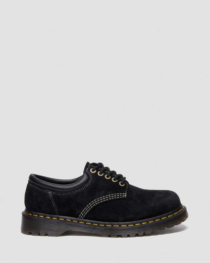 Dr Martens Distressed Suede Shoes - Black