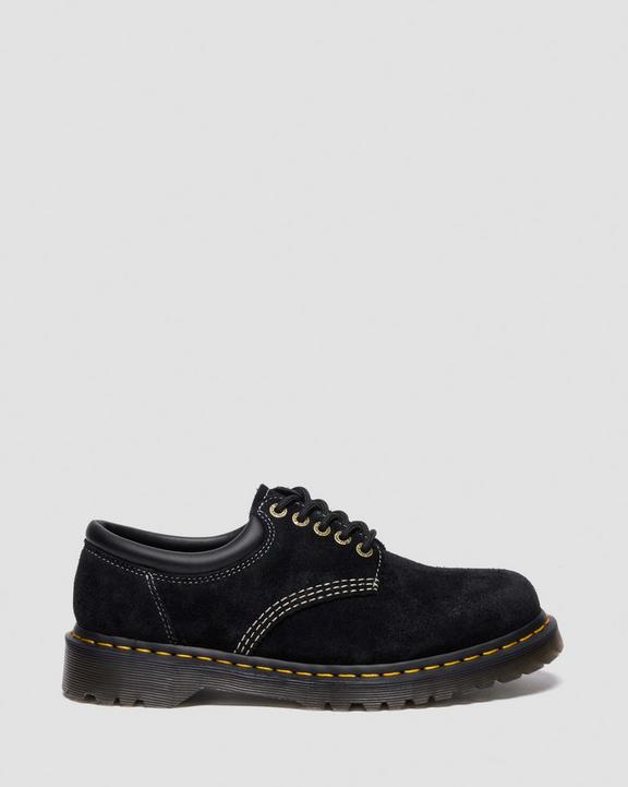 Dr Martens Distressed Suede Shoes - Black