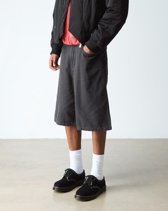 Dr Martens Distressed Suede Shoes - Black