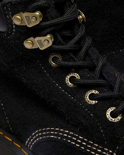 Dr Martens Distressed Suede Ankle Boots - Black