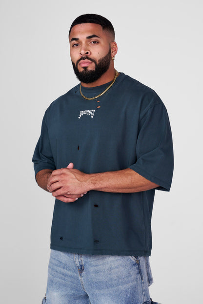 YoungLA 4144 - Distressed Tees Teal