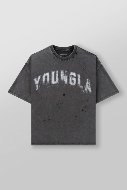 YoungLA 4146 - Scuffed Cloud Tees Grey Wash