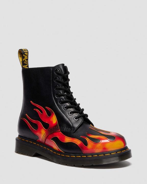 Dr Martens 1460 Pascal Flame - Black+Vibrant Red+Dms Yellow