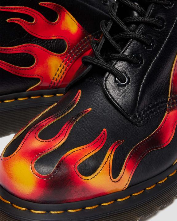 Dr Martens 1460 Pascal Flame - Black+Vibrant Red+Dms Yellow
