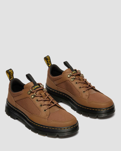 Dr Martens Reeder Mk.02 Canvas & Leather Utility Shoes - Sepia Brown