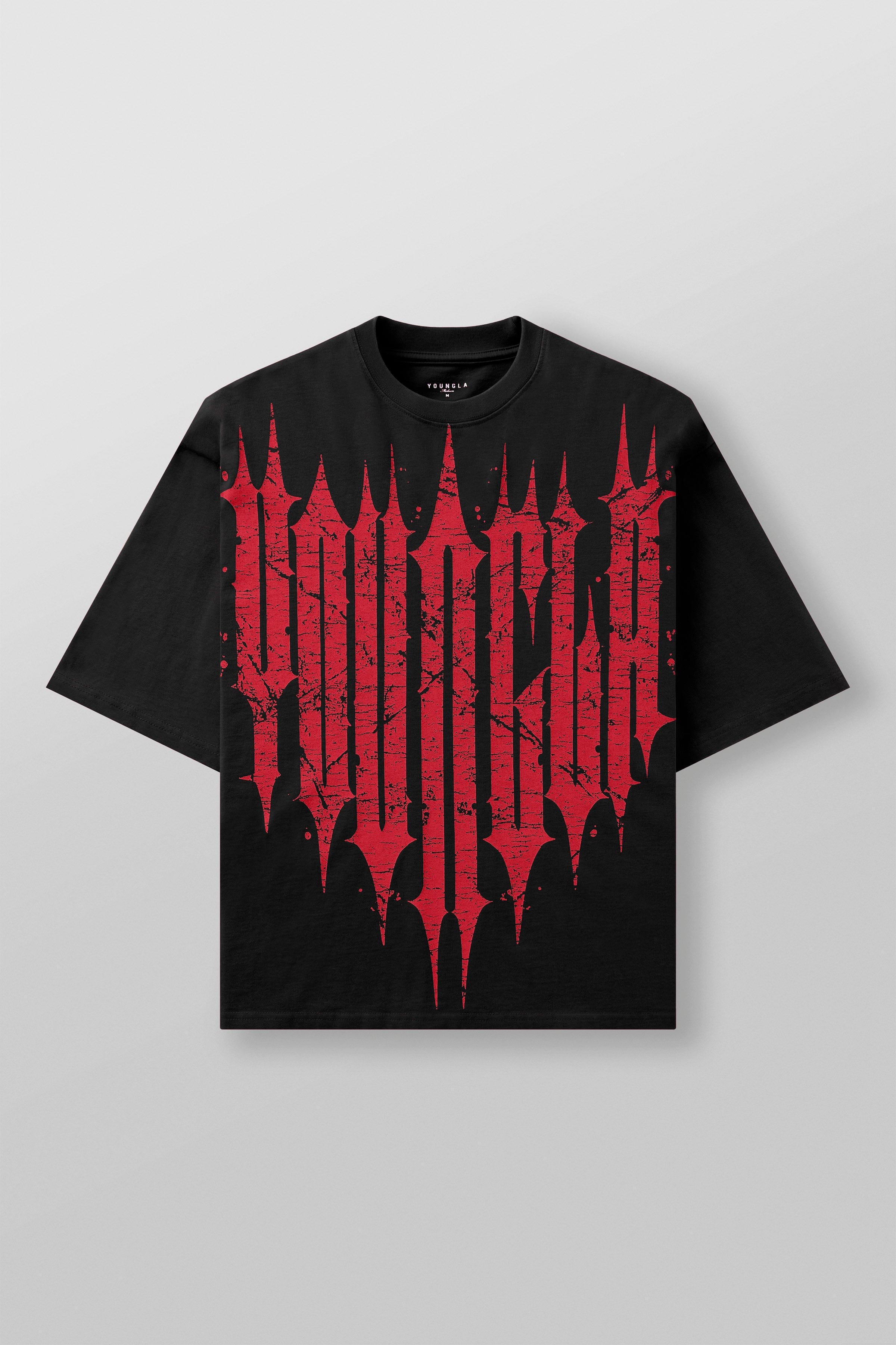 YoungLA 4156 - Revenge Tees Spring '25 Black Red Wash