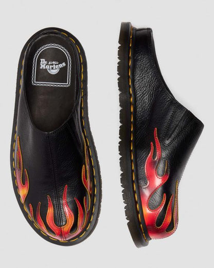 Dr Martens San Flame - Black+Vibrant Red+Dms Yellow