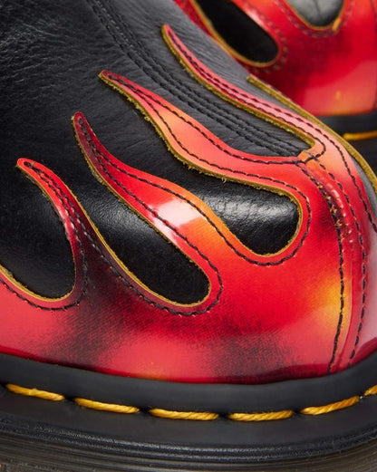 Dr Martens San Flame - Black+Vibrant Red+Dms Yellow