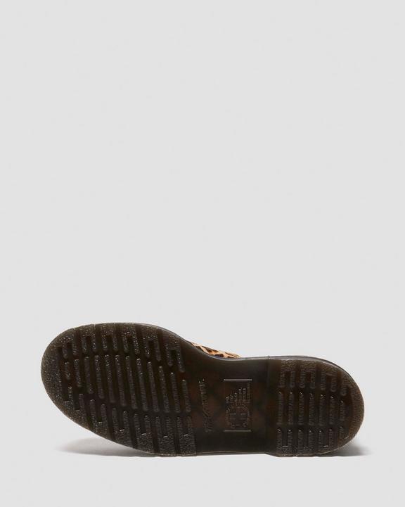 Dr. Martens Leopard Leather Lace Up Boots Light Tan - Mens