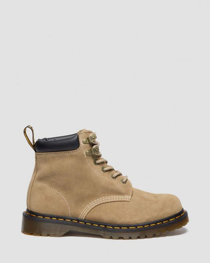 Waxy Suede Ankle Boots - Savannah Tan - Womens