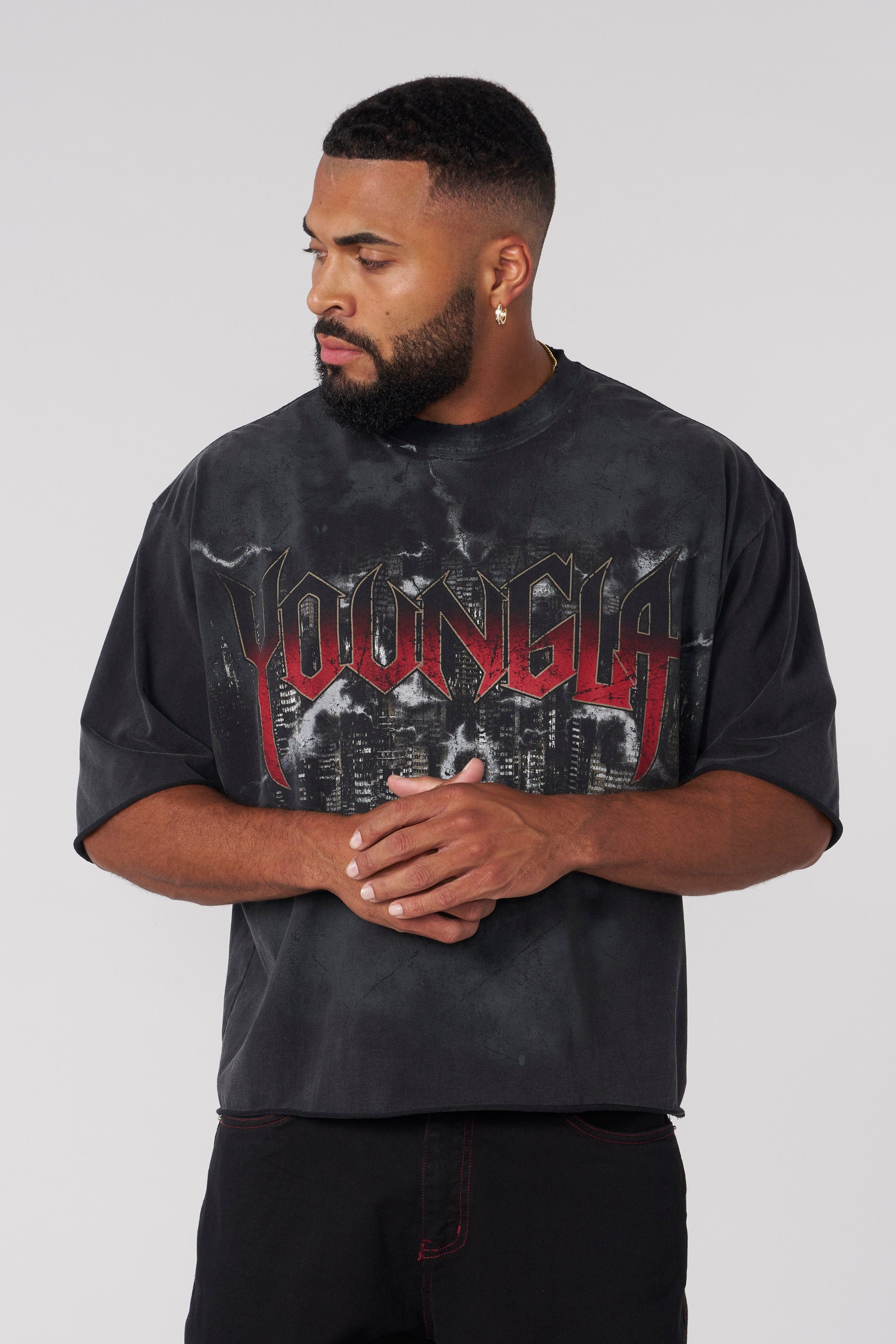 YoungLA 4181 - Dark Night Tees Black Wash