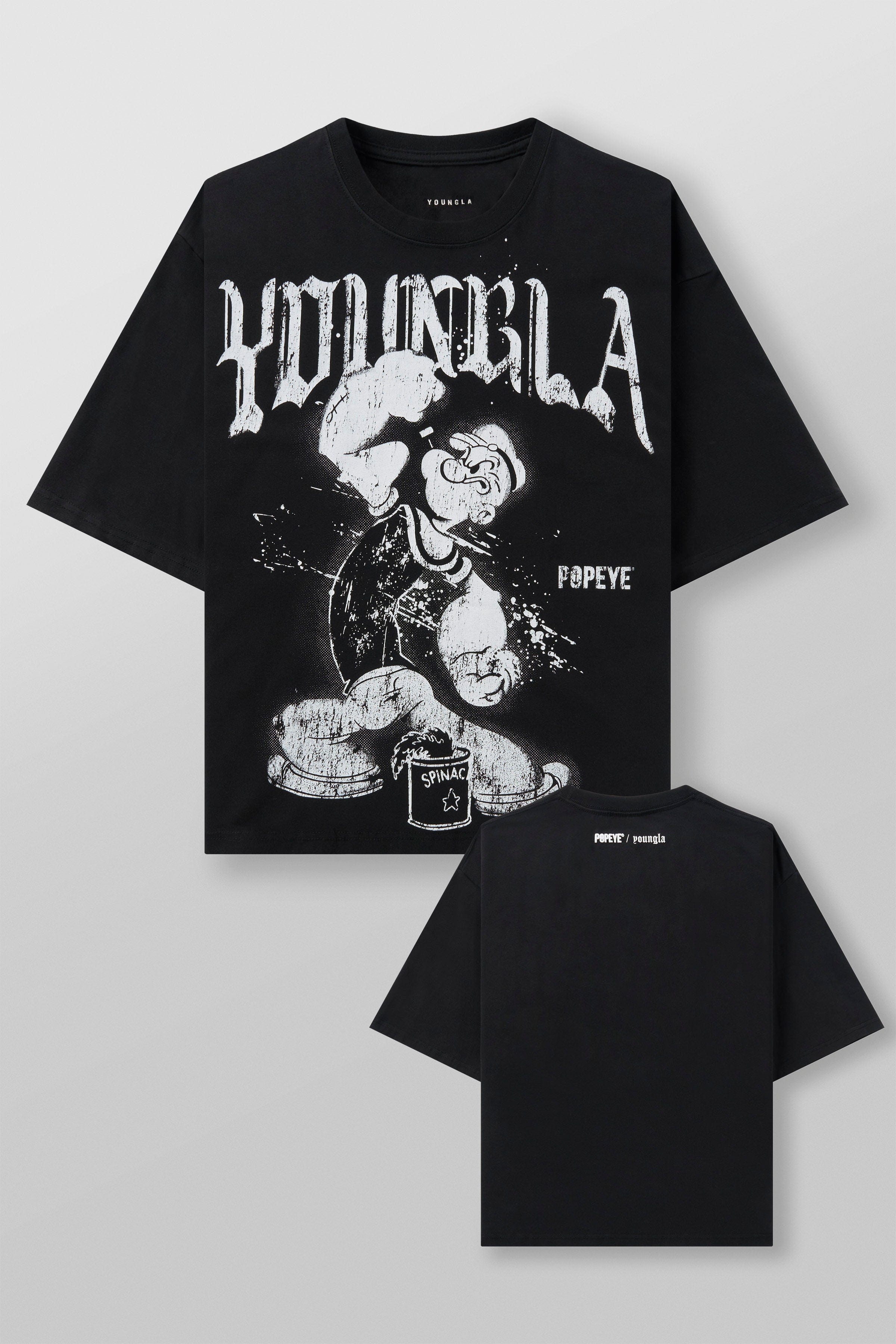 YoungLA 4195 - Popeye Tees Black