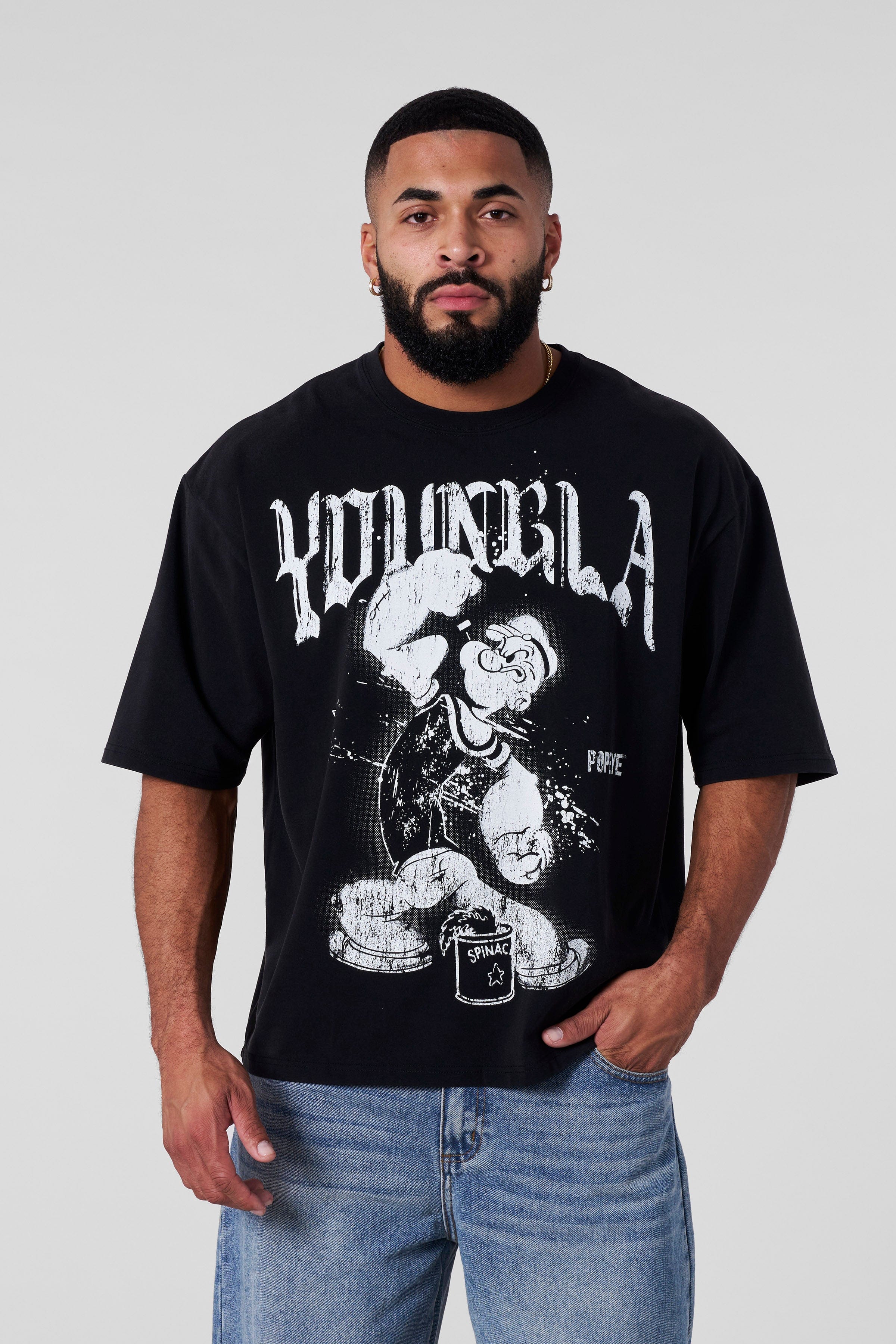 YoungLA 4195 - Popeye Tees Black