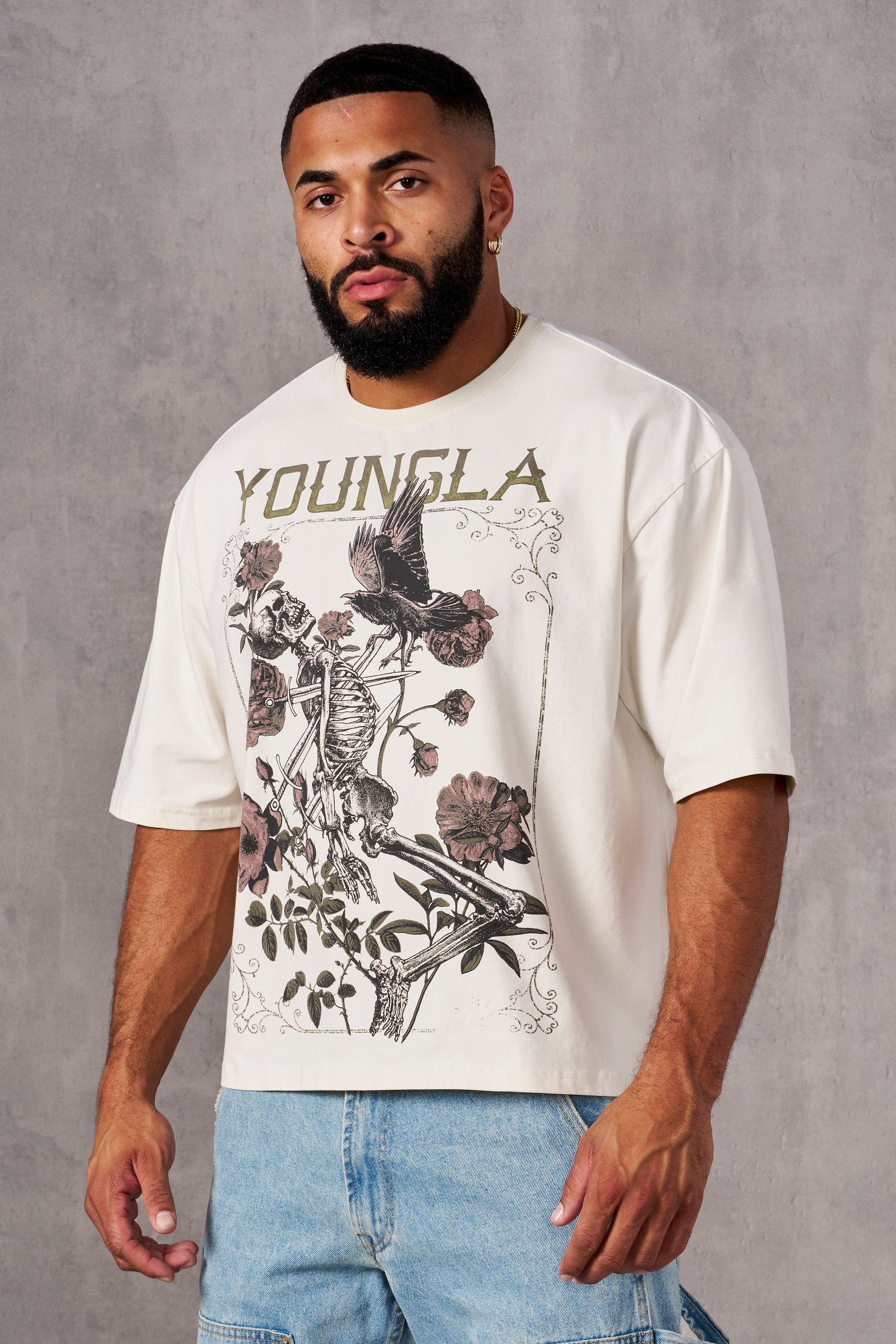 YoungLA 4197 - Nevermore Tees Off-White