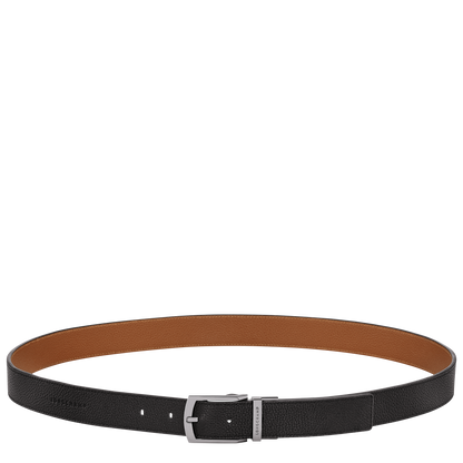 Longchamp Le Foulonné Men's belt Black/Caramel