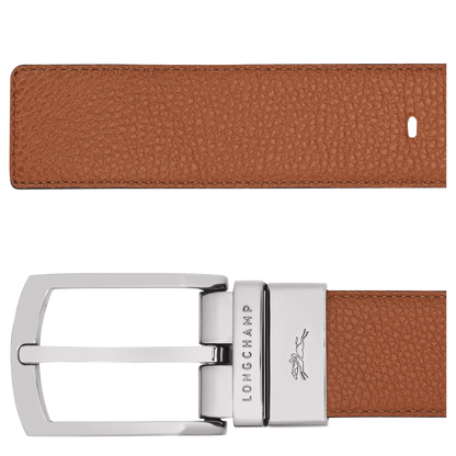 Longchamp Le Foulonné Men's belt Caramel/Black