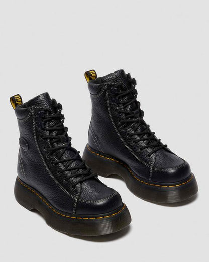 Buzz 8-Eye - Black Milled Nappa - Womens