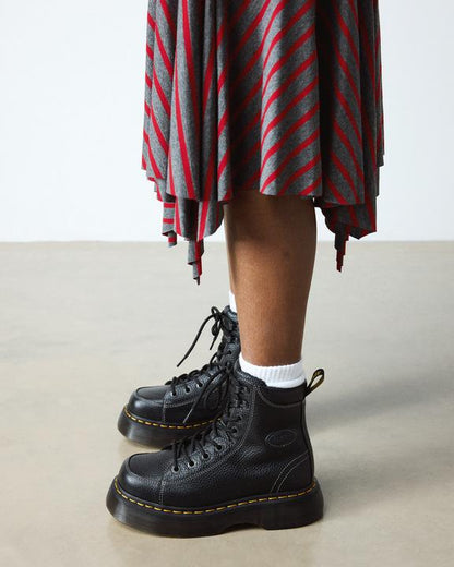 Buzz 8-Eye - Black Milled Nappa - Womens