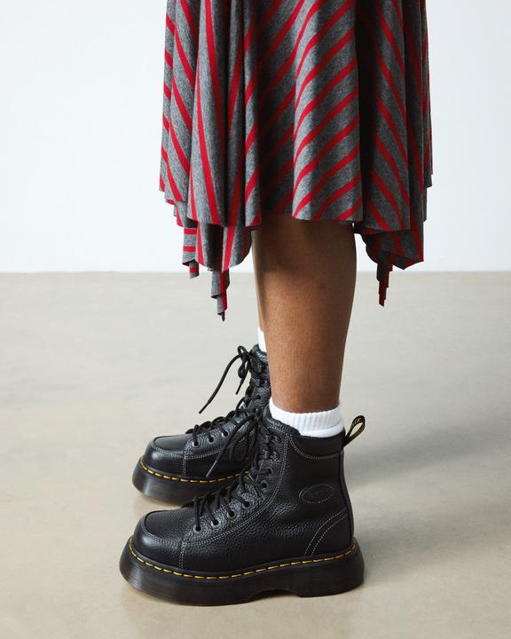 Buzz 8-Eye - Black Milled Nappa - Womens