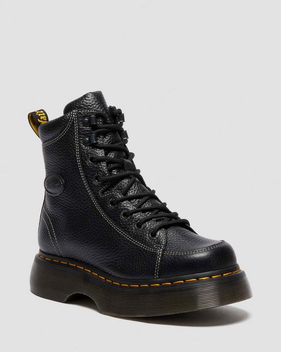 Buzz 8-Eye - Black Milled Nappa - Womens