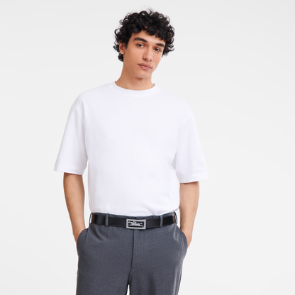 Longchamp Delta Box Men's belt Black/Navy